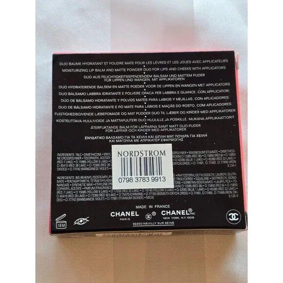 CHANEL Lip Balm and Powder Duo 410 Rosso Pompeiano MU3